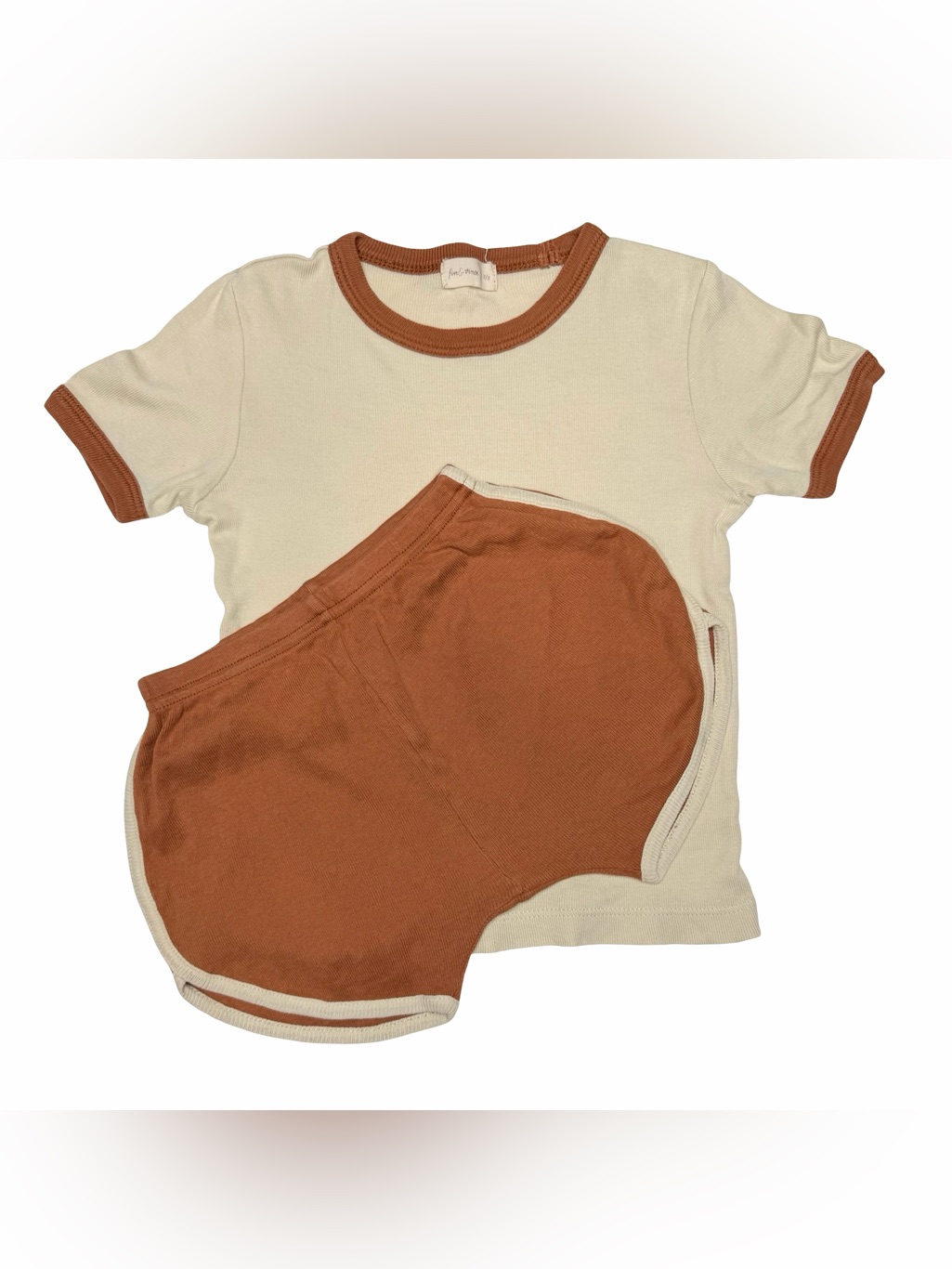 Fin & Vince Og Cinnamon And Spice Track Set Shorts And Tee